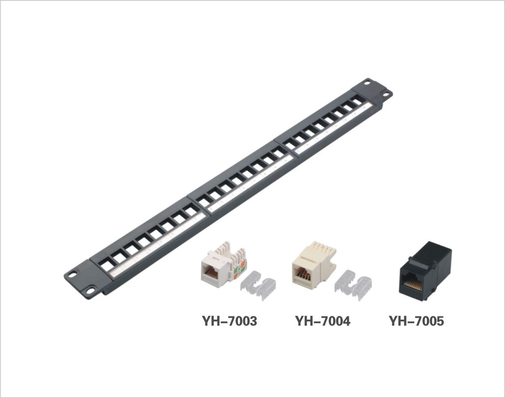 RJ45 επιτροπή μπαλωμάτων δικτύων μετάλλων CAT5E/CAT6 24/48/50 προσαρμοσμένη λιμένας επιτροπή μπαλωμάτων τύπων βάσεων Jack-μορφωματική YH4019