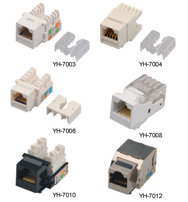 Εγχώριων δικτύων Cat6 RJ45 βάσεων γρύλων IDC μορφωματικός γρύλος YH7003 καρφιτσών CE 8P8C χρυσός
